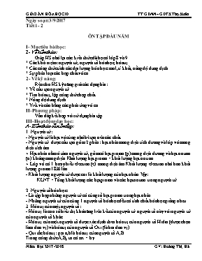 Giáo án Hóa học Lớp 10 - Chương trình cả năm - Năm học 2017-2018